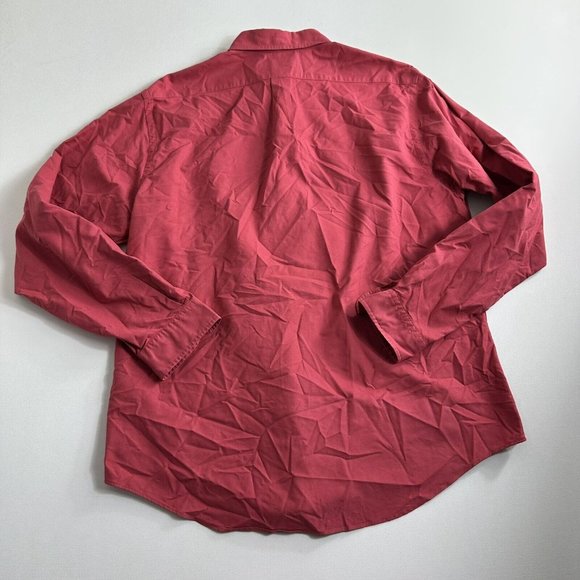 Polo Ralph Lauren Slim Fit Shirt Adult Mens Size 2XL Red Long Sleeve Button Down - Picture 2 of 9